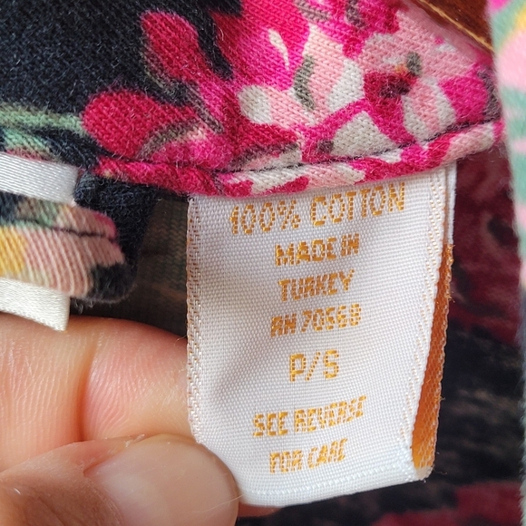 Vintage Robe Floral Print Victoria's Secret Cotton Belt P/S Long Wrap Pockets - Picture 6 of 16